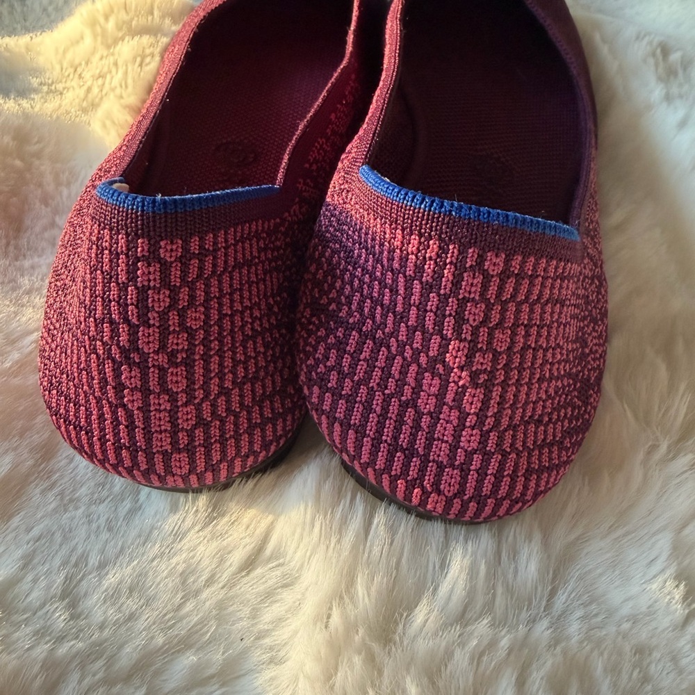 Rothys Retired Fig Python Flats Rubber Size 11 - image 8